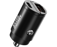 Ładowarka i akumulator SILVER MONKEY samochodowa USB-C PD, USB-A QC, 30W